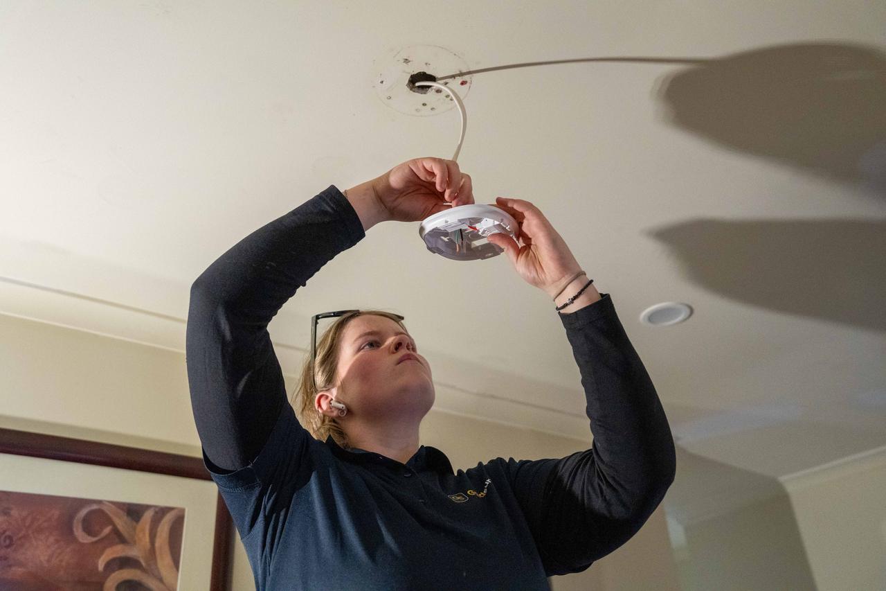 Smoke alarm install at a Brisbane home